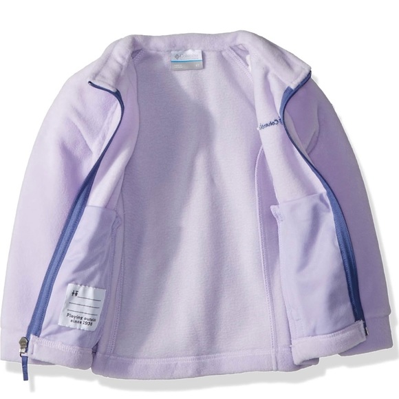 Columbia Lavender Soft Pale Purple Winter Youth Girls' Benton Fleece Jacket S - Picture 2 of 8